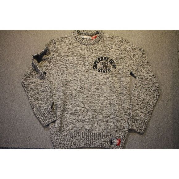 Super Dry Dept State 1954 JPN Grey Sweater - Size XL Super Premium Knit - Picture 1 of 5
